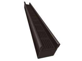 Caleira de plastico Top Stone 100/100 com grelha de aluminio preto 1000 mm