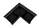 Top Stone 100/100 corner piece with black alu grid