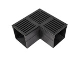 Aqua drain 100/100 Pieza en T con rejilla de aluminio gris