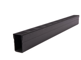 Rynna plastikowa Star Drain z czarnym rusztem aluminiowym 1000mm - Premium Black