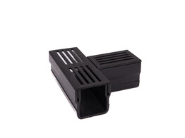 Piece en T Star Drain  Mini  avec grille en aluminium noir - Premium Black