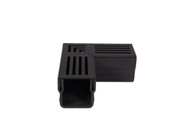 Star Drain  Mini  corner piece with black alu grating - Premium Black