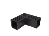 Piece d angle Star Drain  Mini  avec grille en aluminium noir - Premium Black