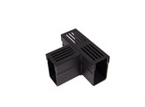 Star Drain T-Stuck mit schwarzem Aluminium-Gitterrost - Premium Black