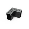 Star Drain corner piece with gray stainless steel  SS  grate - Falcon Line