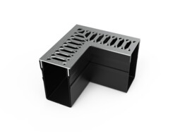 Star Drain Eckstuck mit grauem Edelstahlrost - Viking Line