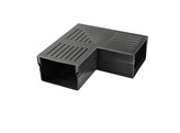 Aqua Drain 50/100 pvc corner with black alu grating