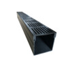 Aqua Drain 100/100 kunststoff Rinne mit schwarzem Alu Rost 1000mm
