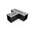 Star Drain  Mini  T-Stuk met grijs inox  RVS  rooster - Diamond Line