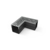 Star Drain  Mini  corner piece with gray stainless steel  SS  grating - Diamond Line