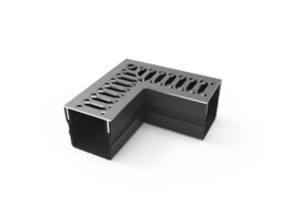 Star Drain  Mini  Eckstuck mit grauem Edelstahl-Gitterrost - Viking Line