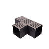 Aqua Drain 100/100 T-Stuk met grijs inox  RVS  rooster