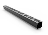 Star Drain Mini rynna plastikowa z szar  kratk  alu 1000mm