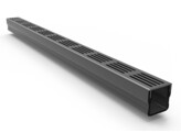 Star Drain Mini pvc channel with black aluminium grating 1000mm