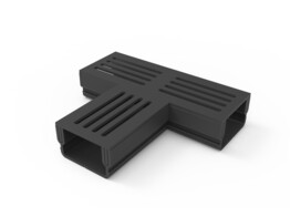 Star Drain Mini XS pvc T-Stuk met zwart aluminium rooster