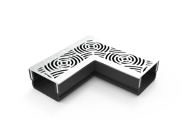 Star Drain Mini XS pvc hoekstuk met inox rooster - Falcon line