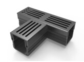 Star Drain Mini - trojnik z czarnym rusztem aluminiowym