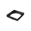 Star Point Stone nero 200 mm su 200 mm  bocca laterale 75 mm - bocca inferiore 75/110 mm  con tappo di chiusura
