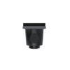 Star Point Stone nero 200 mm su 200 mm  bocca laterale 75 mm - bocca inferiore 75/110 mm  con tappo di chiusura