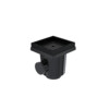 Star Point Stone nero 200 mm su 200 mm  bocca laterale 75 mm - bocca inferiore 75/110 mm  con tappo di chiusura