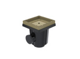 Star Point Stone amarillo arena 200 mm por 200 mm  cano lateral 75 mm- bajo cano 75/110 mm  con tapa de cierre.