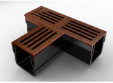 Star Drain Mini - trojnik z rusztem ze stali Corten