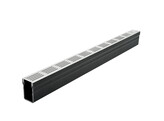 Caleira de plastico Star Drain com grelha de aluminio cinzento 1000 mm